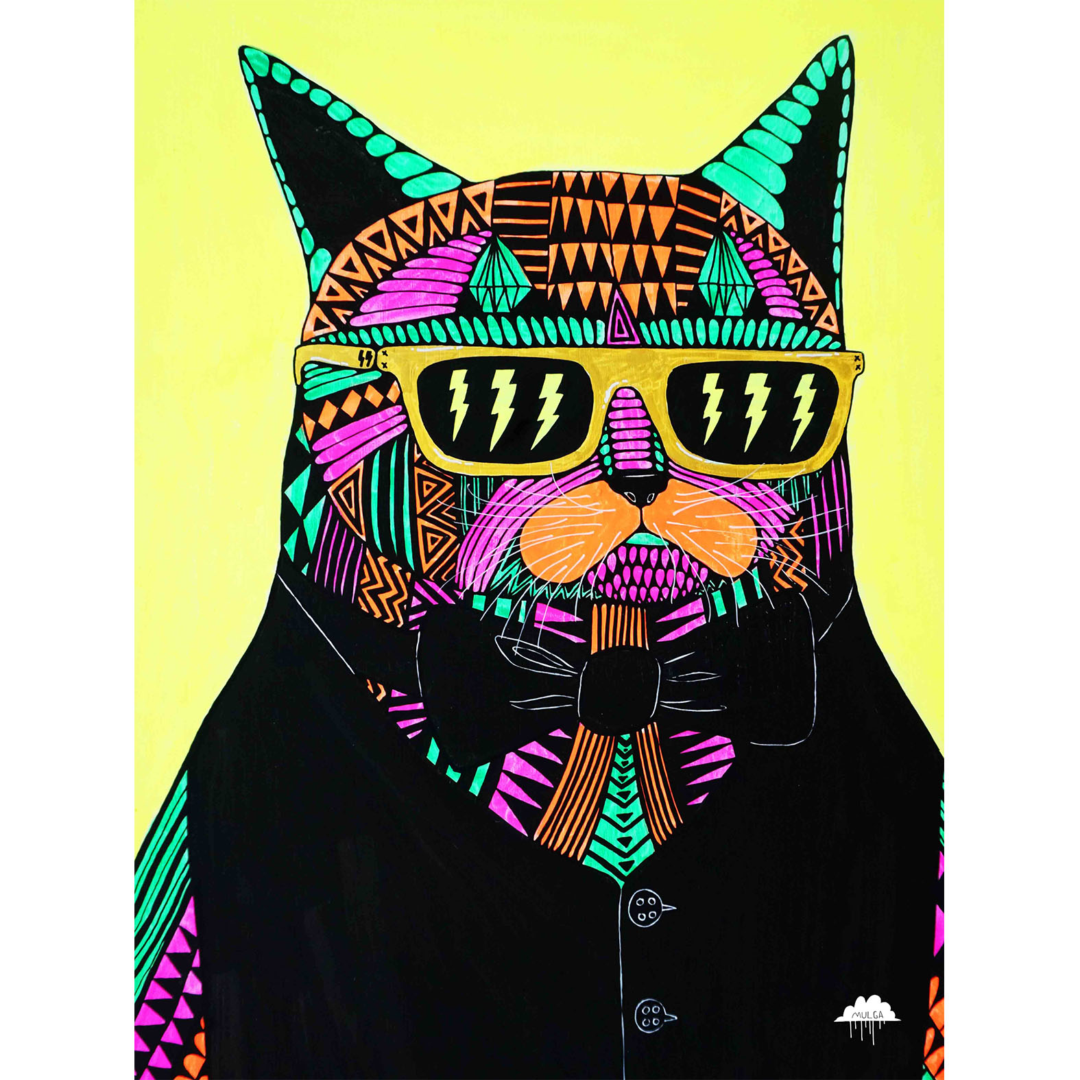 Larry the Lightning Cat | Mulga The Artist ASIA